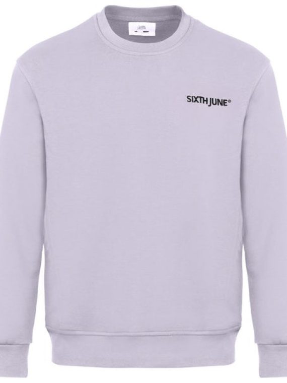 Sweatshirt soft logo brodé Mauve